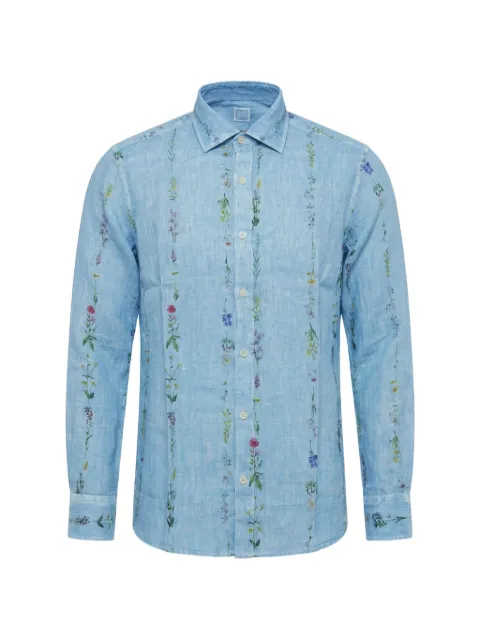 120% Lino floral-print linen shirt
