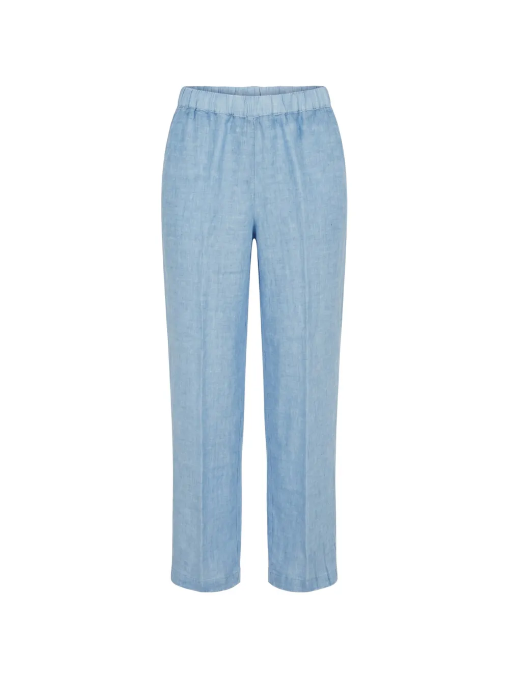 120% Lino elasticated linen trousers - Blu