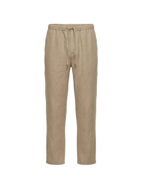 120% Lino drawstring linen trousers