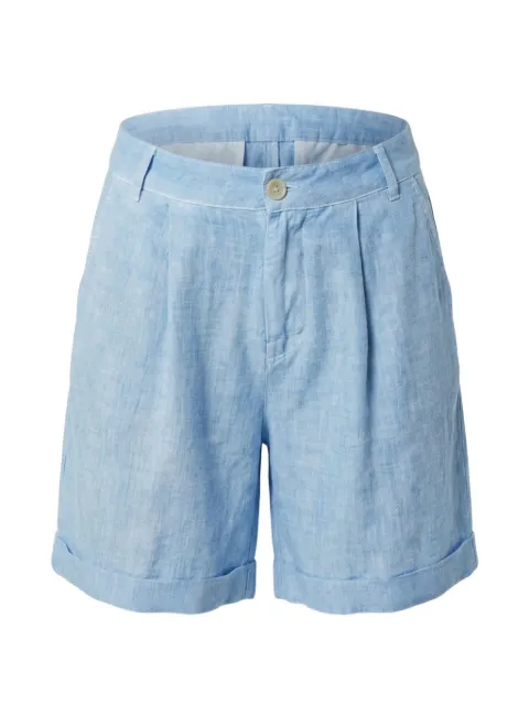 120% Lino pleated turn-up shorts