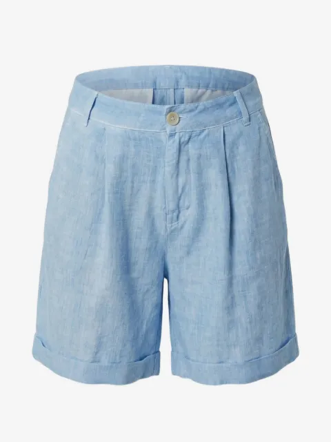 120% Lino pleated turn-up shorts