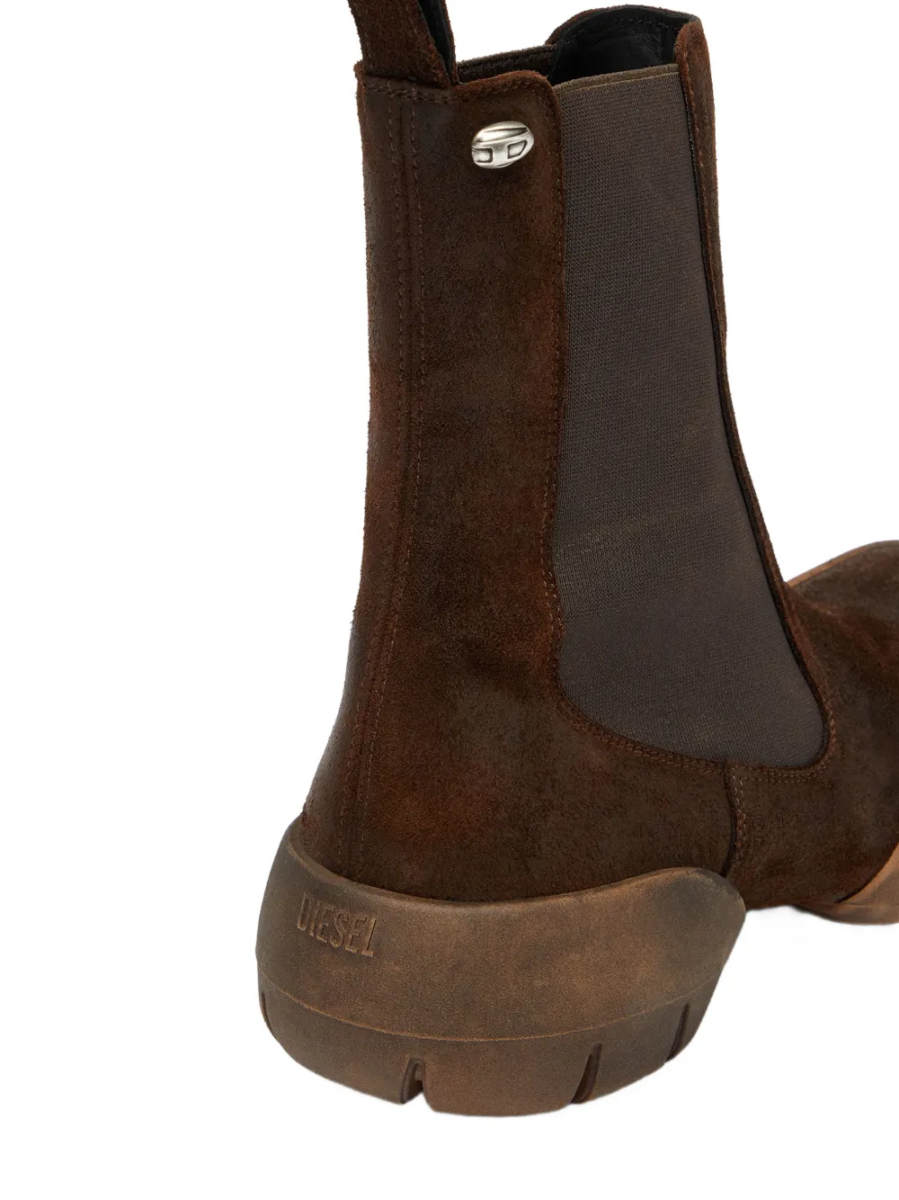 Diesel D-Mathieu suede Chelsea boots Bruin