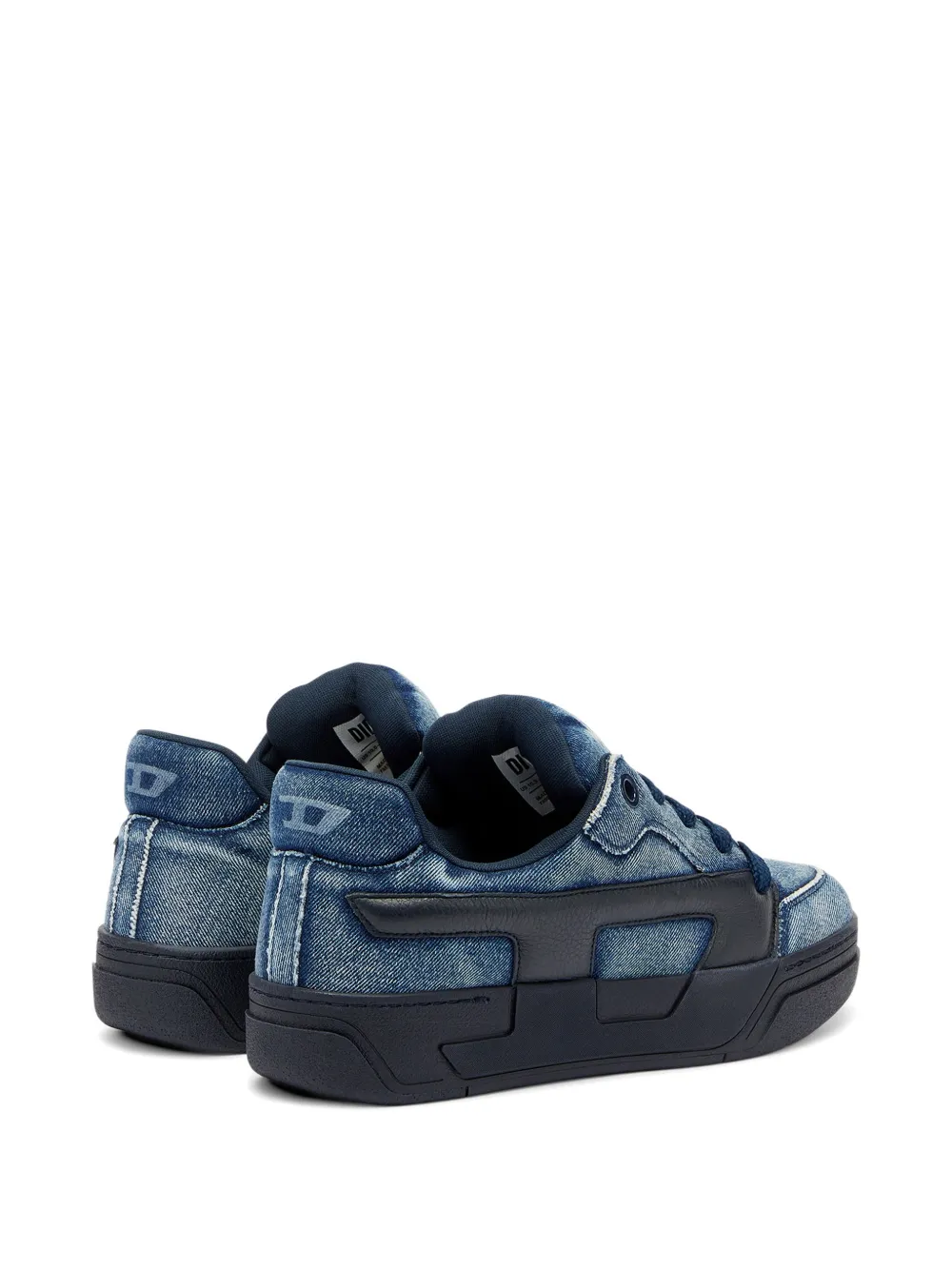 Diesel S-D-Ollie frayed denim sneakers Blauw