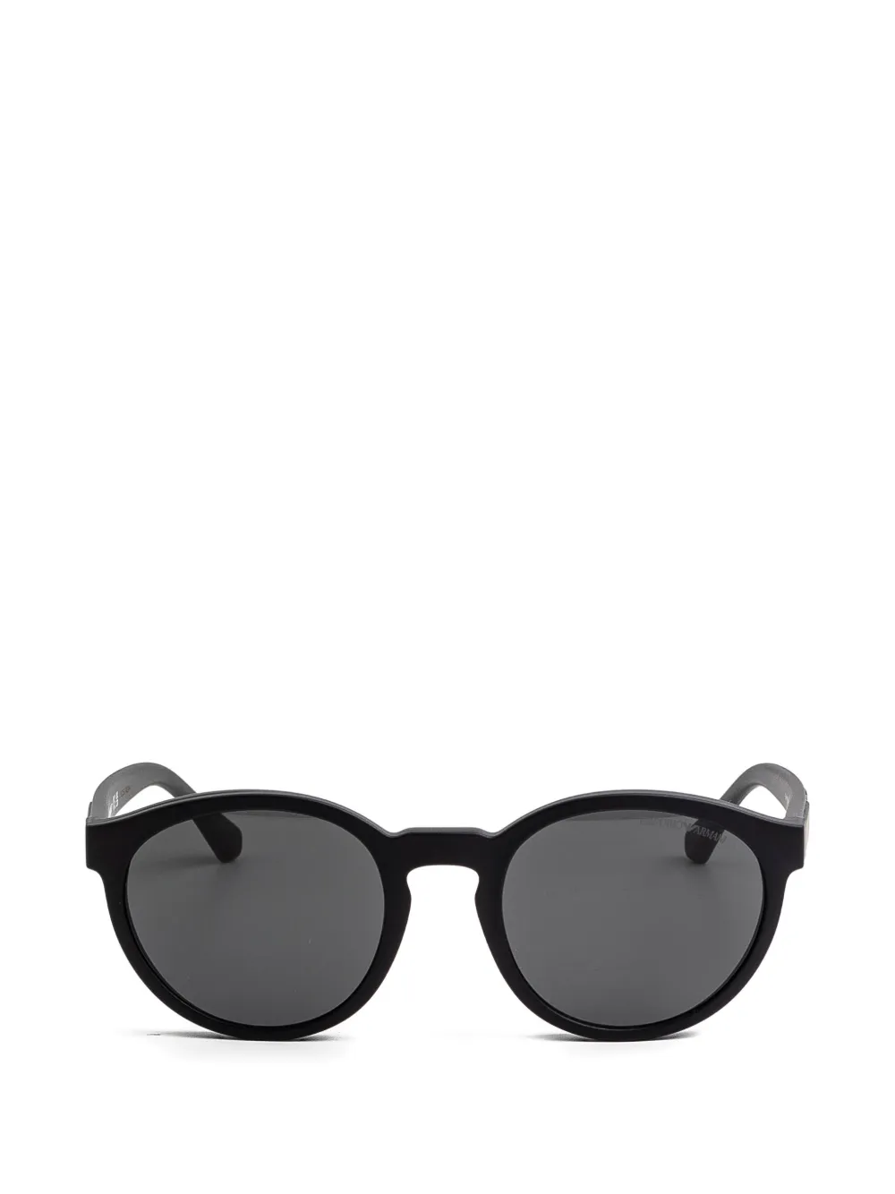 Emporio Armani round-frame clip-on sunglasses - Nero