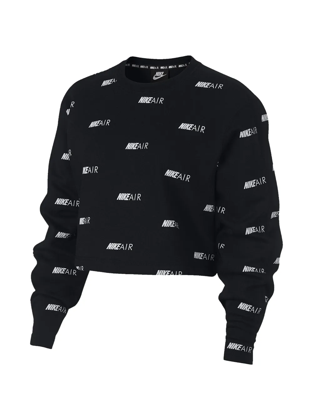 Nike logo-print fleece sweater - Nero