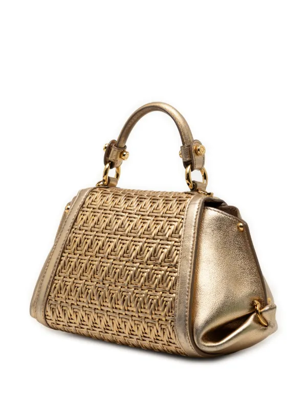Ferragamo Pre-Owned 2010-2026 ミニ メタリック ウーブンレザー