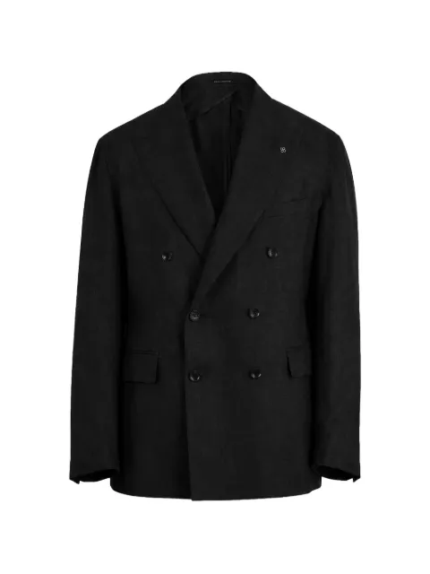 Tagliatore double-breasted linen blazer