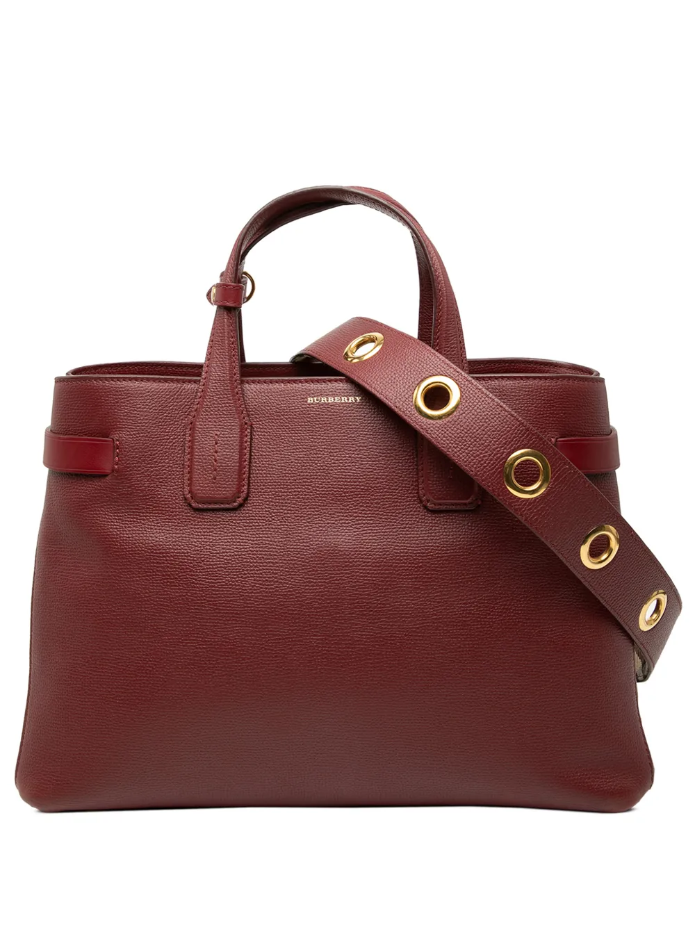 Burberry Pre-Owned 2000-2026 Medium Leather Banner satchel - Rot