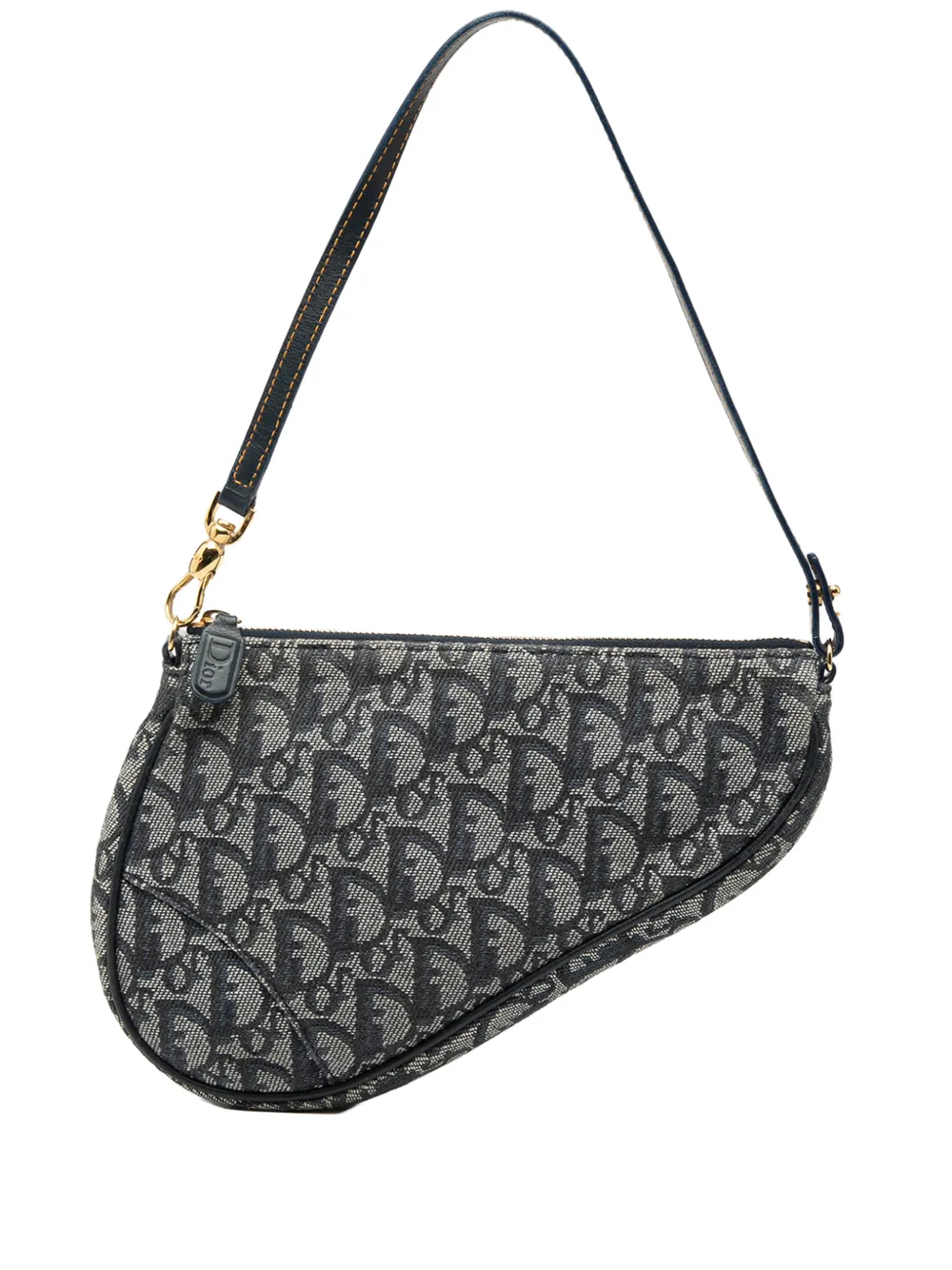 Christian Dior Pre-Owned 2006 Mini Diorissimo Canvas Saddle Pochette shoulder bag - Blu