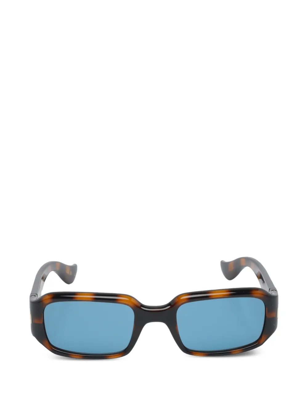 VALENTINO GARAVANI EYEWEAR VLogo Signature rectangle-frame sunglasses - Marrone