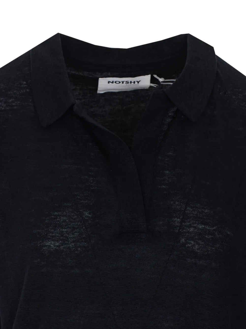 NOTSHY Valentina linnen T-shirt Zwart