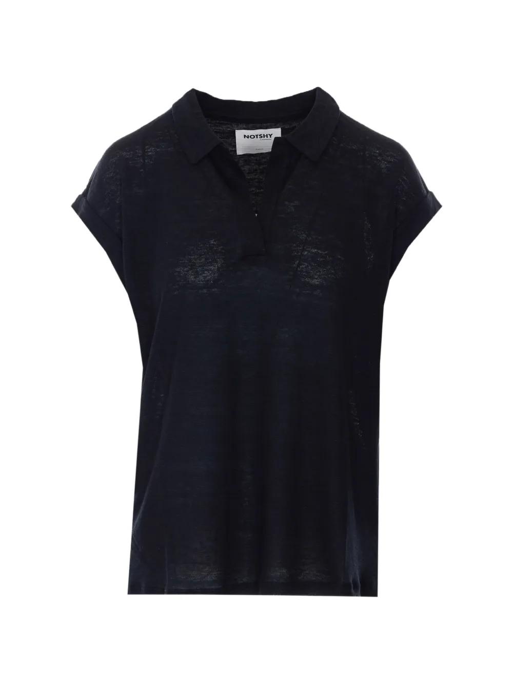 NOTSHY Valentina linen T-shirt - Nero
