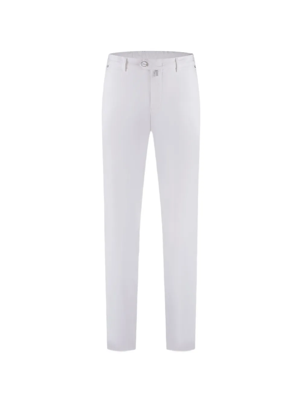 Kiton elasticated-waistband logo-patch trousers - Bianco