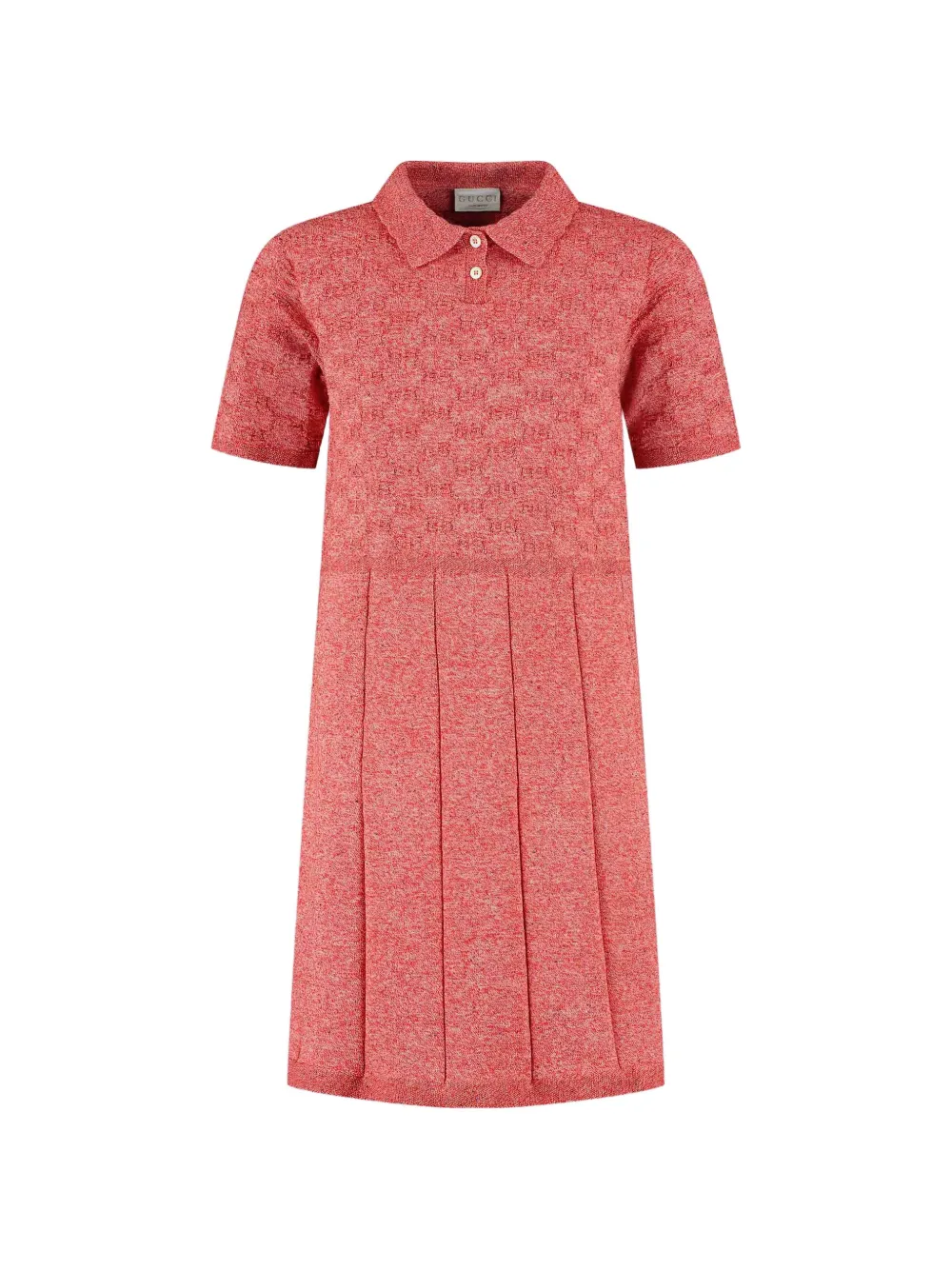 Gucci Kids GG pleated knitted dress - Rot