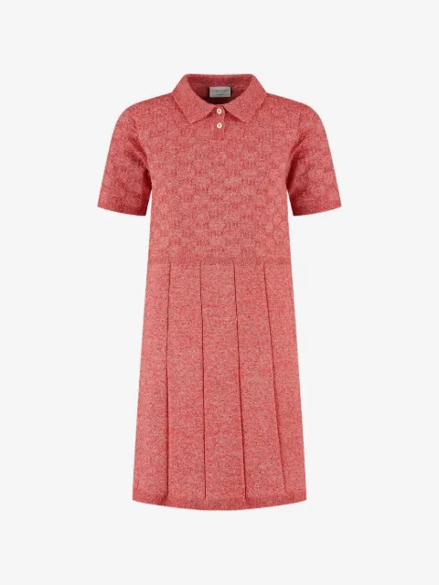 Gucci Kids vestido GG de tejido con pliegues