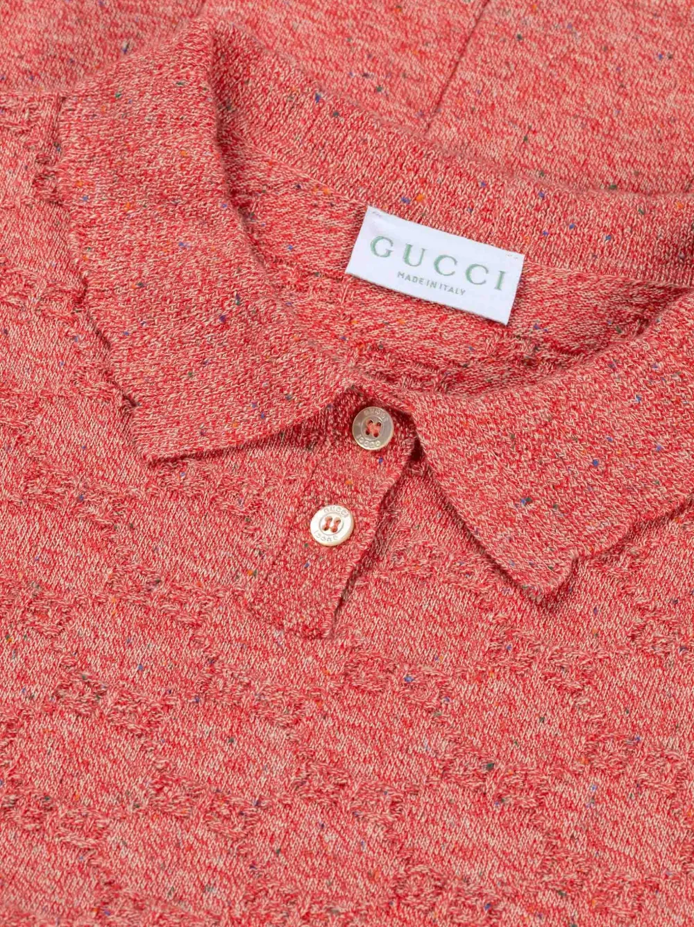 Gucci Kids GG gebreide jurk met plooien Rood