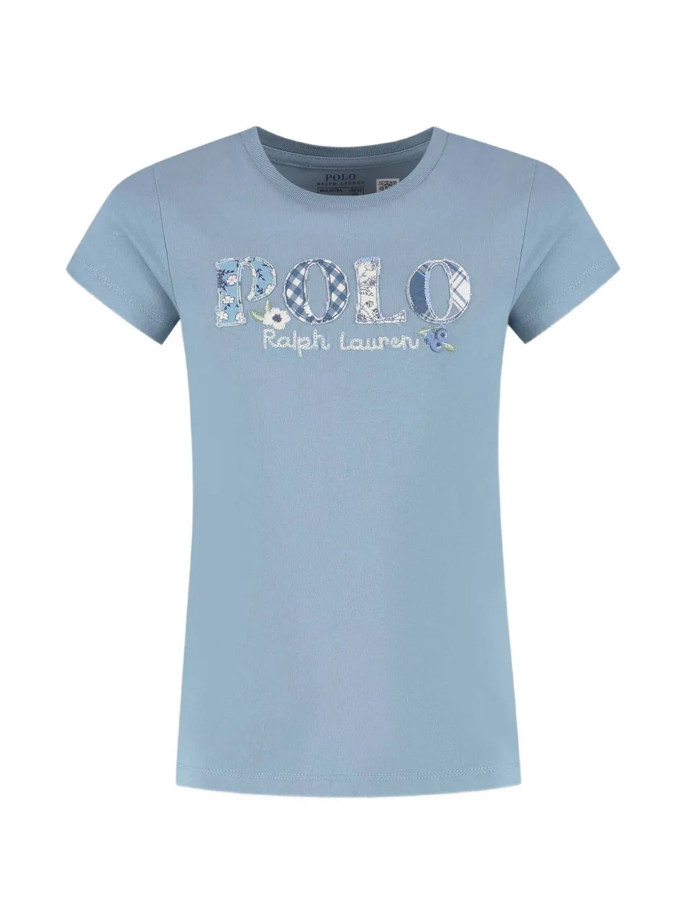 POLO RALPH LAUREN KIDS patchwork logo-embroidered T-shirt - Blu