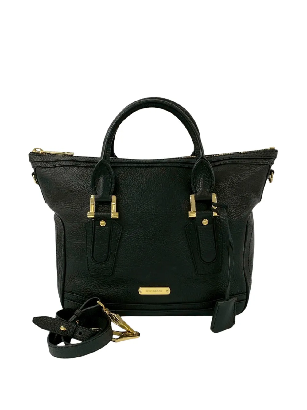 Burberry Pre-Owned 2000-2017 Grained Calfskin Kirley satchel - Nero