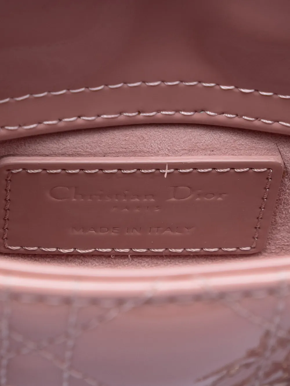 Christian Dior Pre-Owned 2022 マイクロ パテント カナージュ レディ