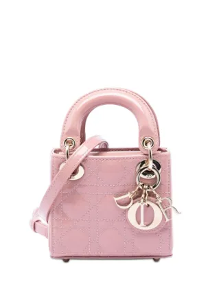 Christian Dior Pre-Owned 2022 マイクロ パテント カナージュ レディ