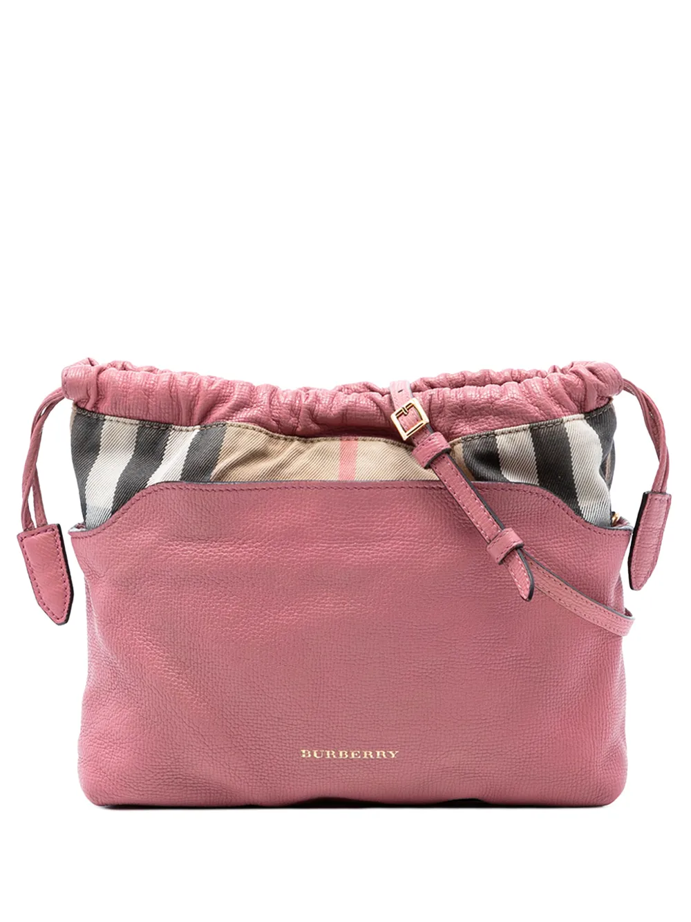 Burberry Pre-Owned 2000-2017 House Check Canvas and Calfskin Little Crush crossbody bag - Rosa