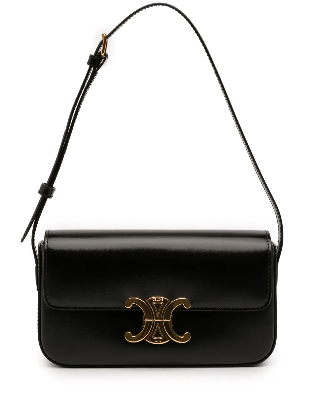 Celine Pre-Owned 2023 Shiny Calfskin Claude shoulder bag - Nero