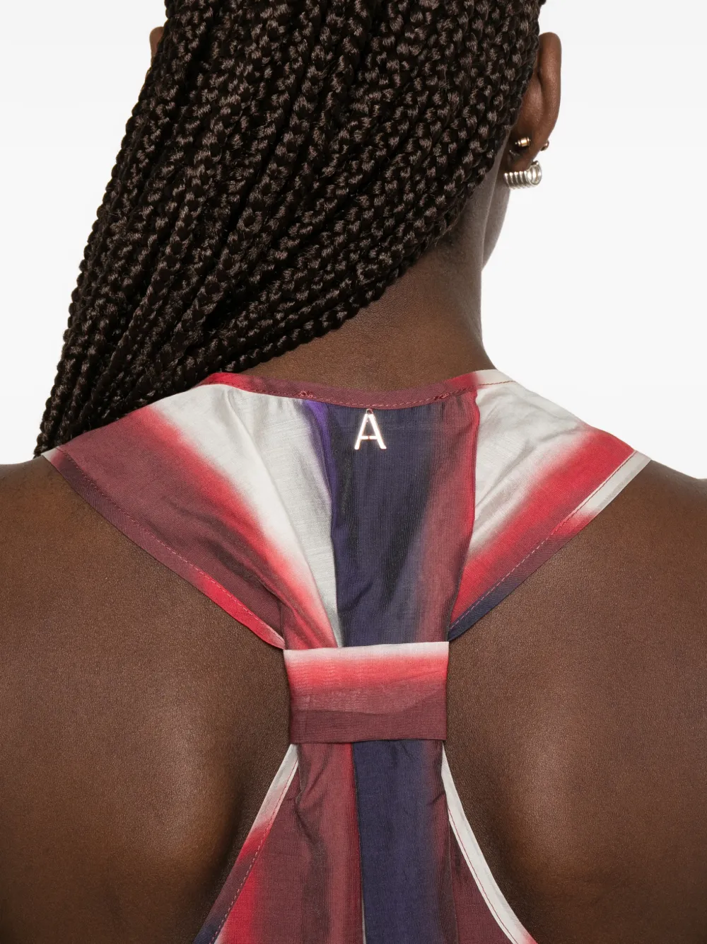 TWINSET Gestreepte top met racerback Rood