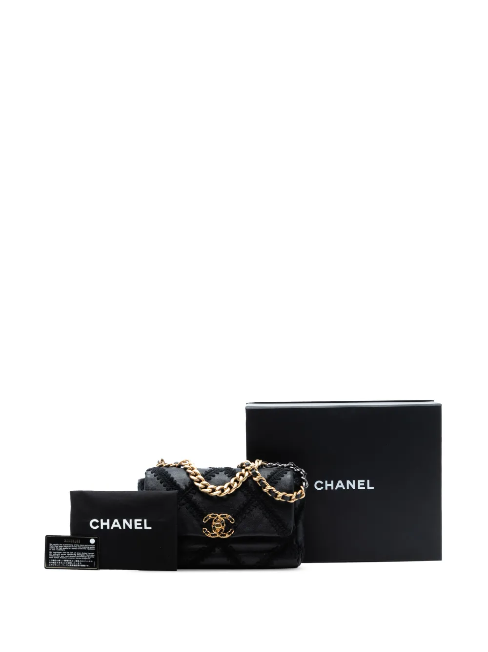 CHANEL Pre-Owned 2020 Medium Crochet Calfskin 19 Flap Satchel