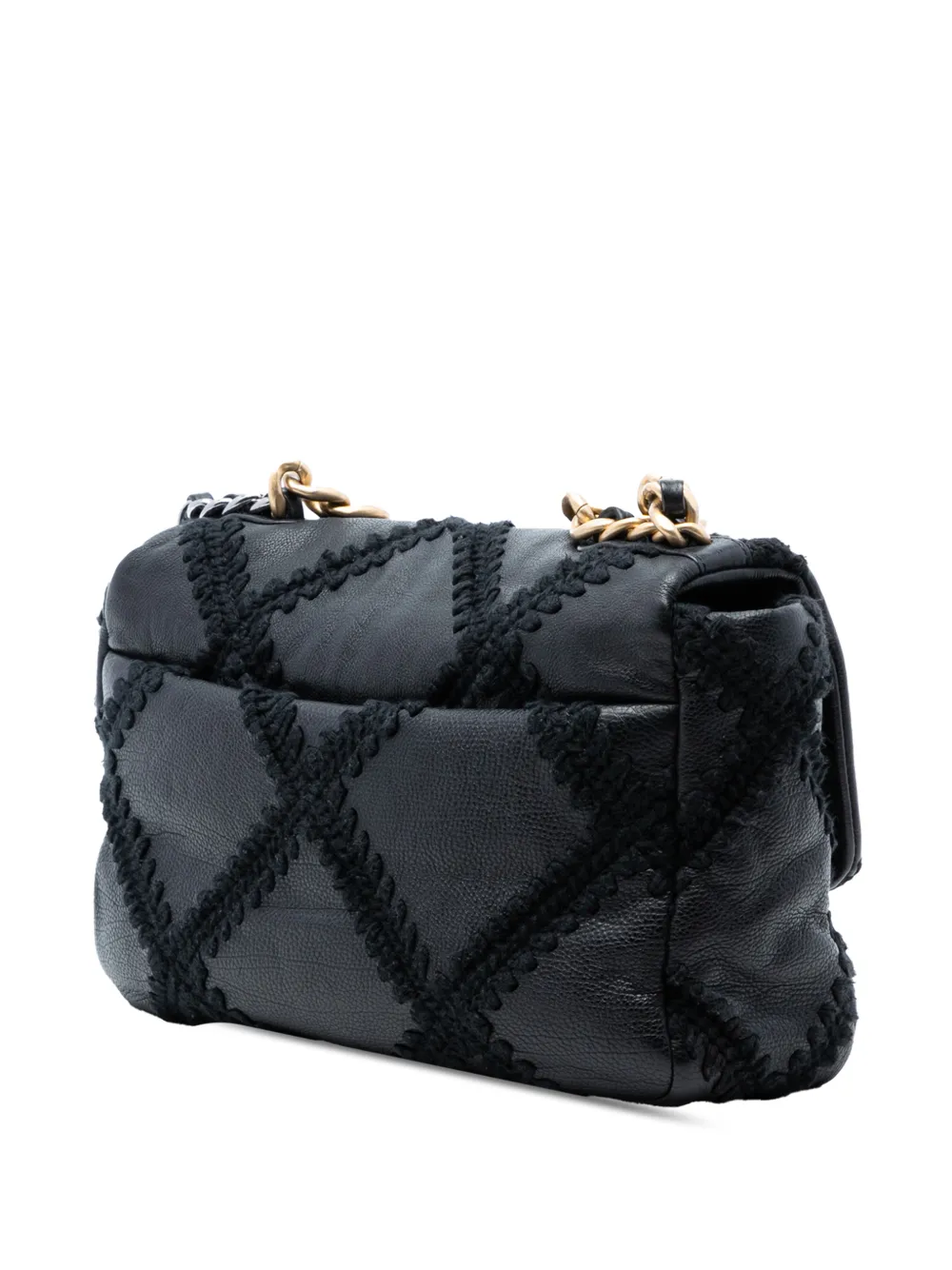 CHANEL Pre-Owned 2020 Medium Crochet Calfskin 19 Flap Satchel