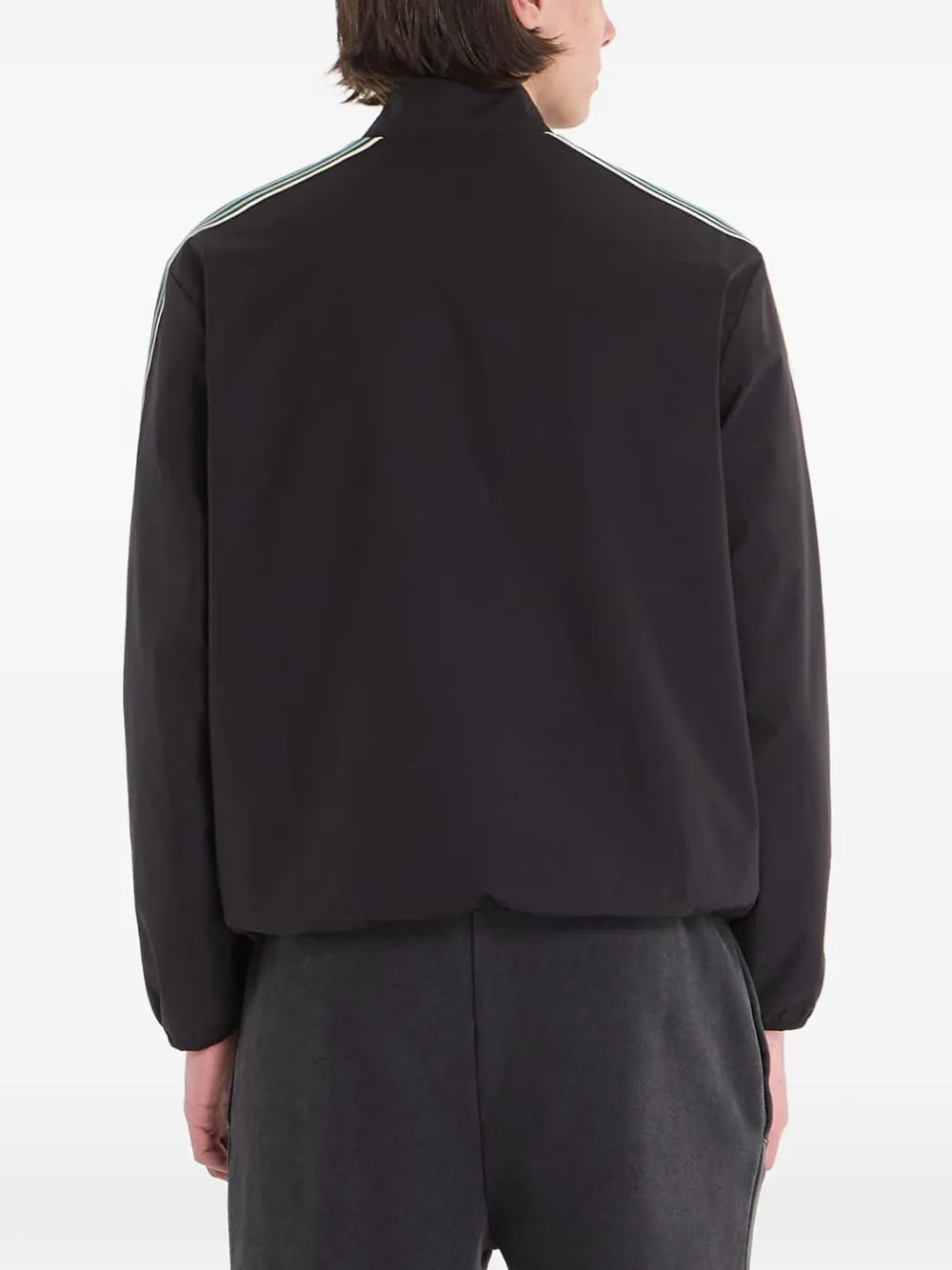 Ea7 Side-stripe Logo-patch Jacket In Black