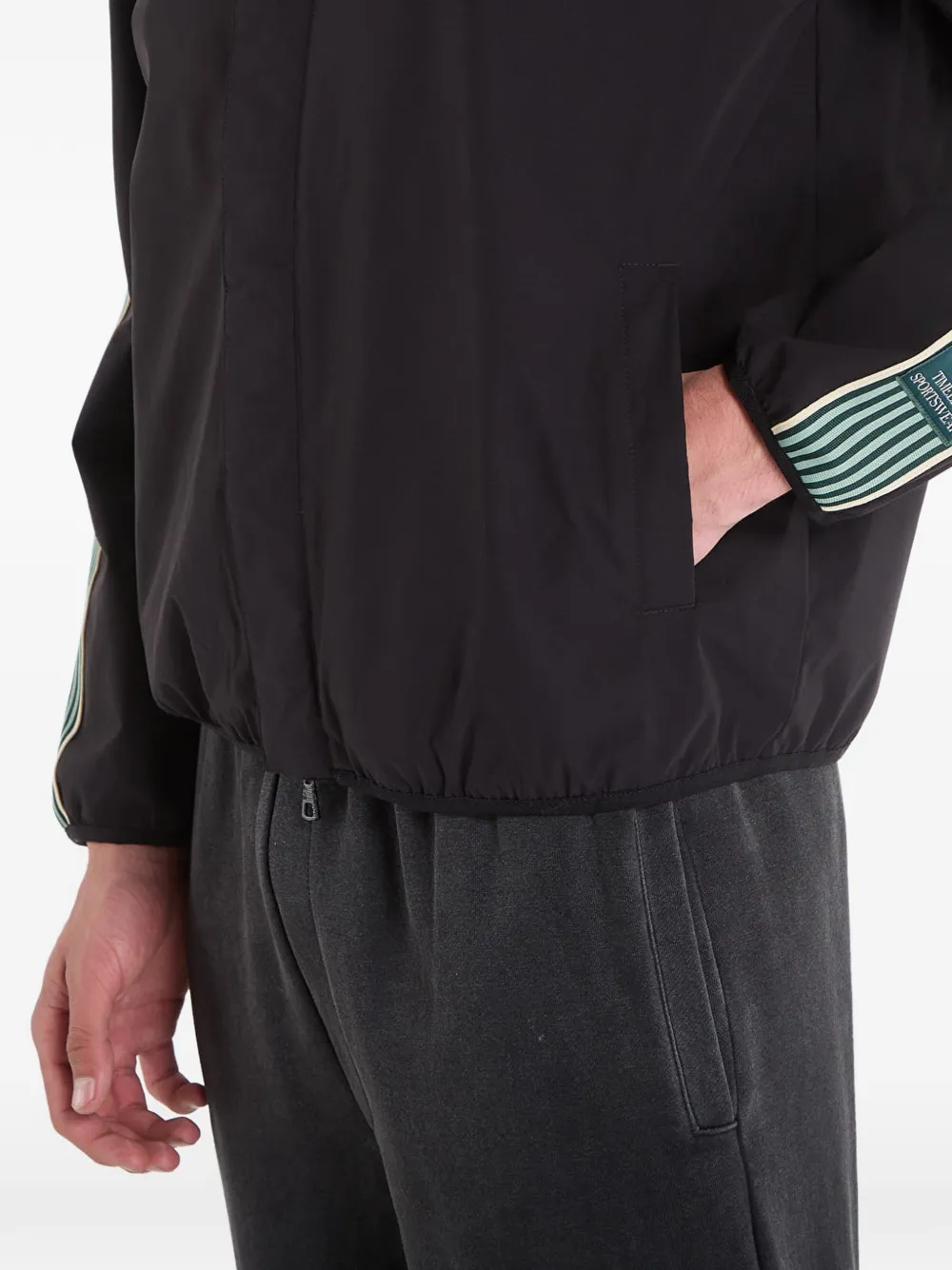 Ea7 Side-stripe Logo-patch Jacket In Black