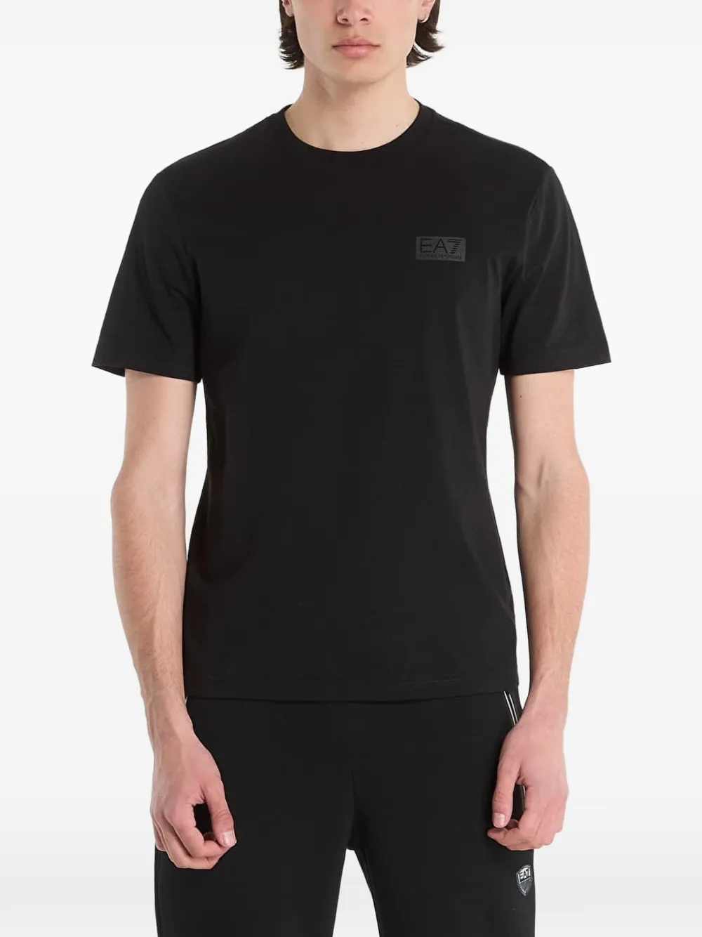 Ea7 Emporio Armani logo-patch T-shirt - Nero