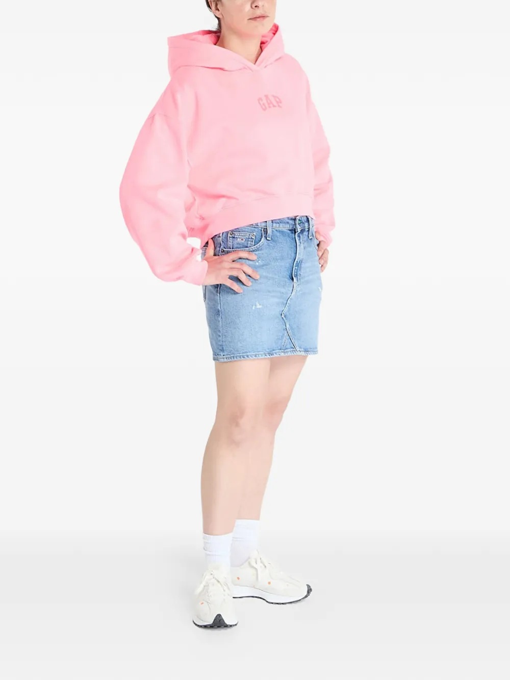  Gap Sudadera Con Capucha Y Logo - Rosa 