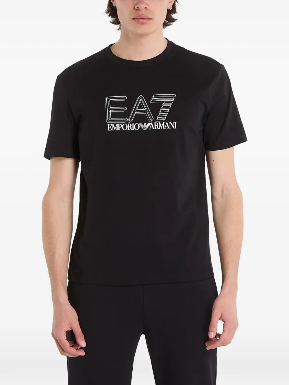 Ea7 Emporio Armani Visibility logo-print T-shirt - Schwarz