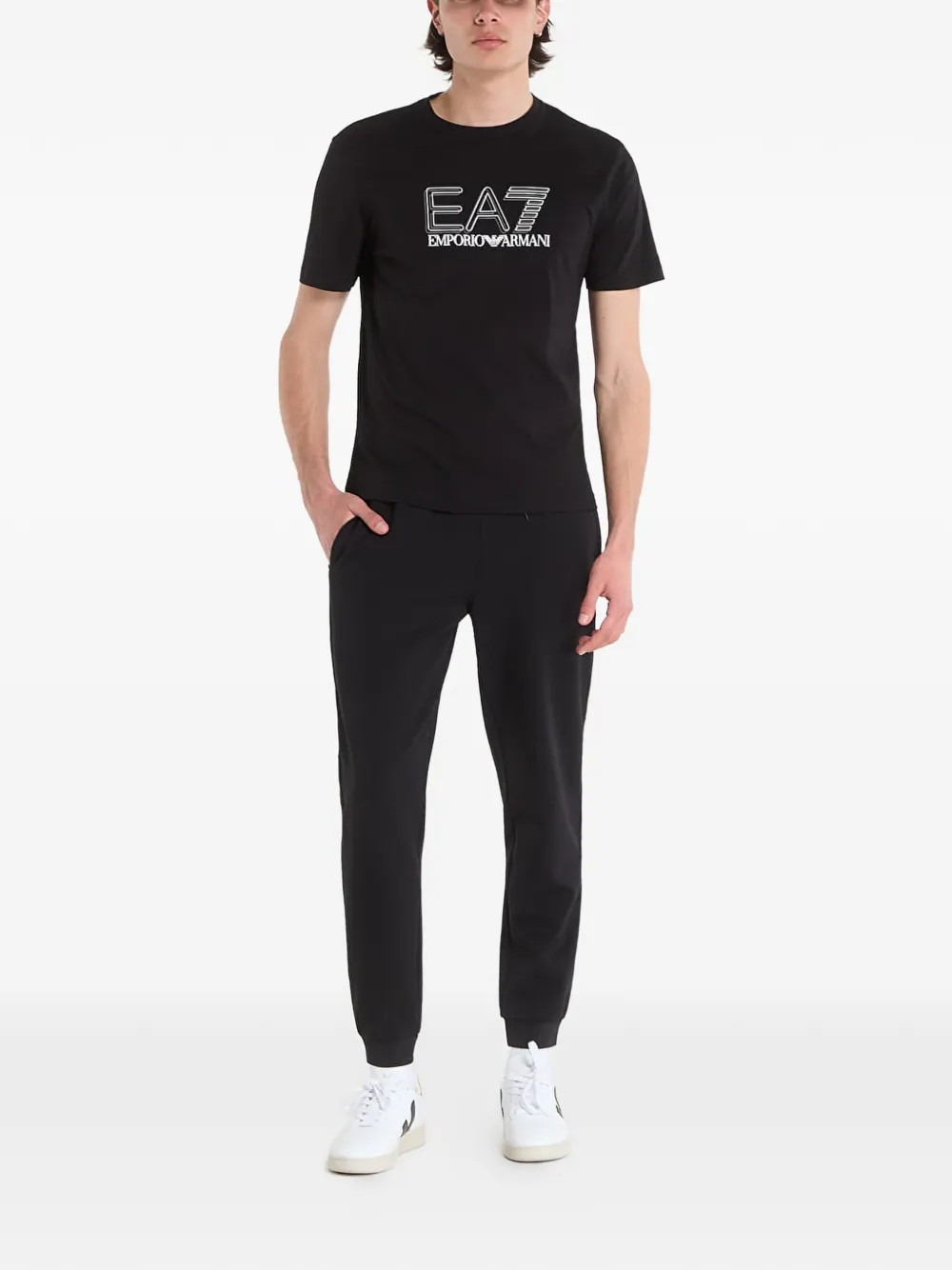 Ea7 Emporio Armani Visibility T-shirt met logoprint Zwart