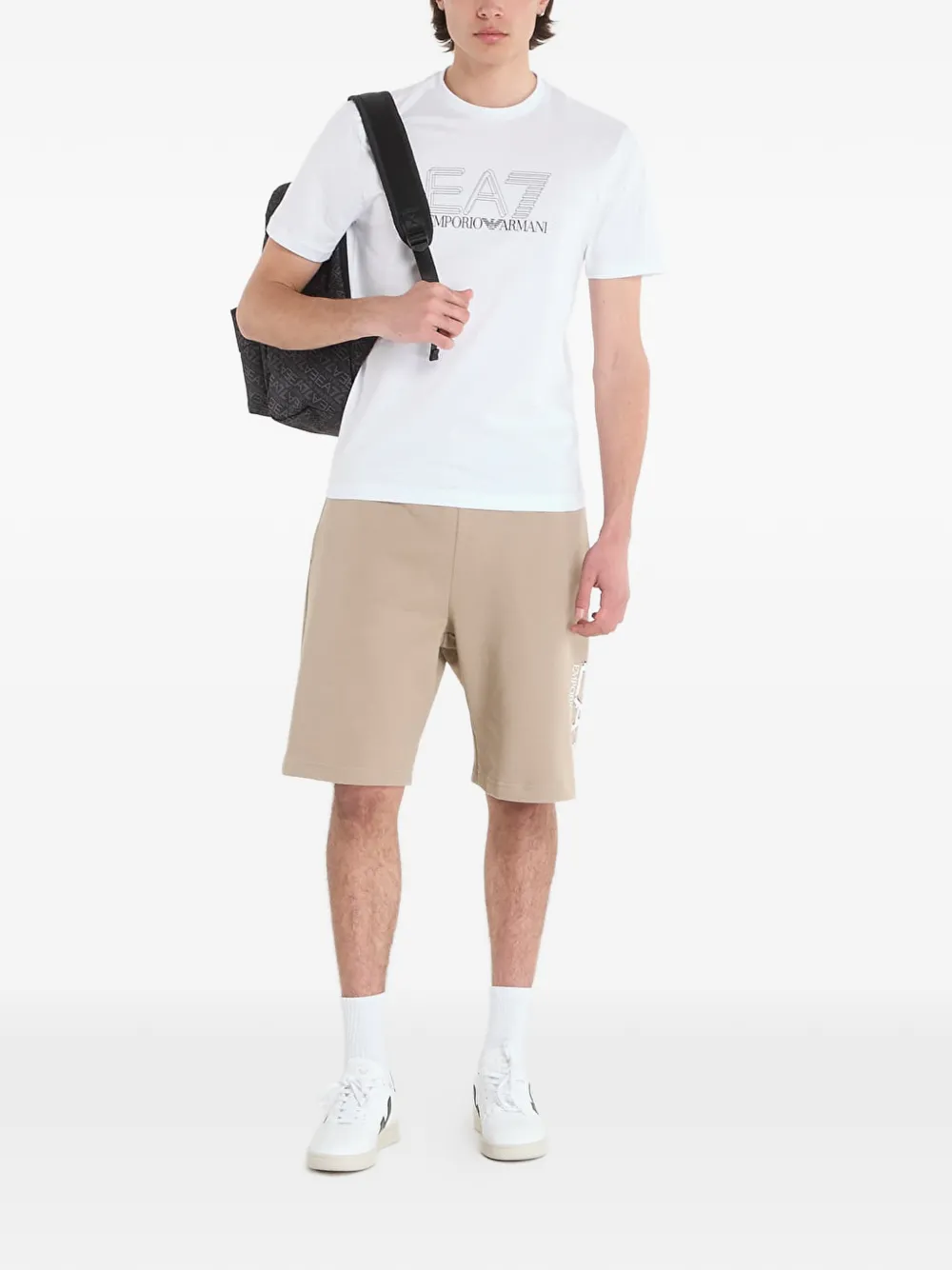 Ea7 Emporio Armani T-shirt met logoprint Wit