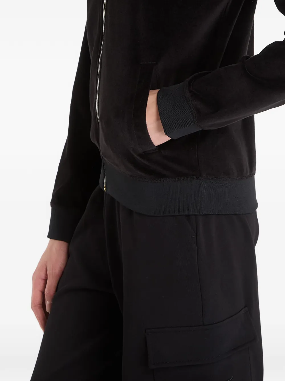 Ea7 Emporio Armani Sweater met rits Zwart