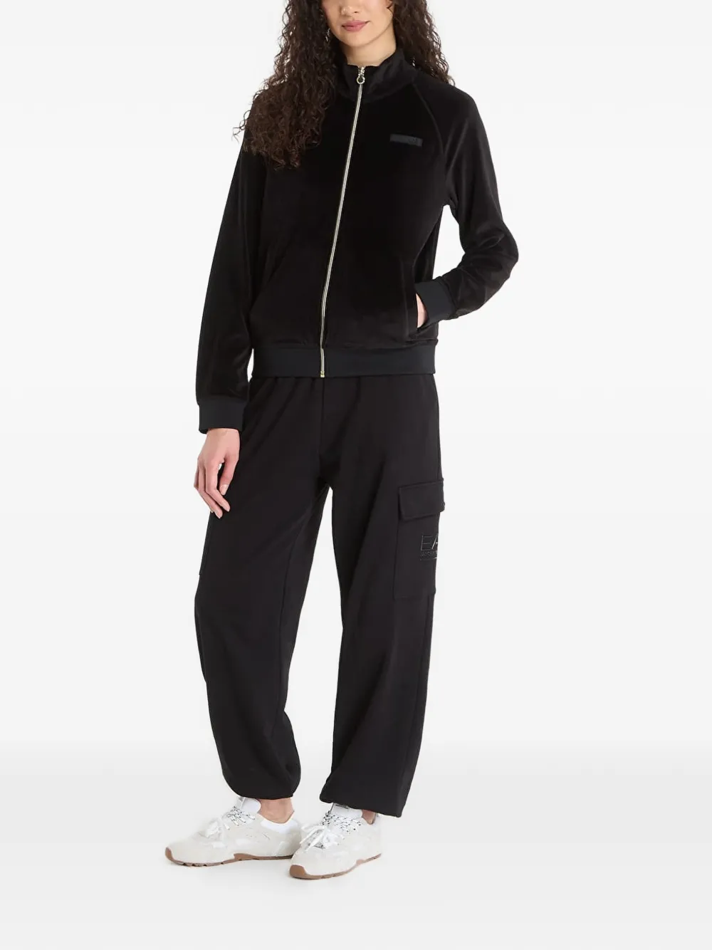 Ea7 Emporio Armani Sweater met rits Zwart