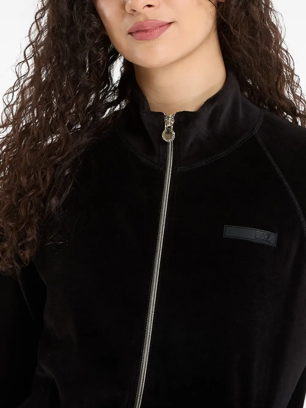 Ea7 Emporio Armani Sweater met rits Zwart