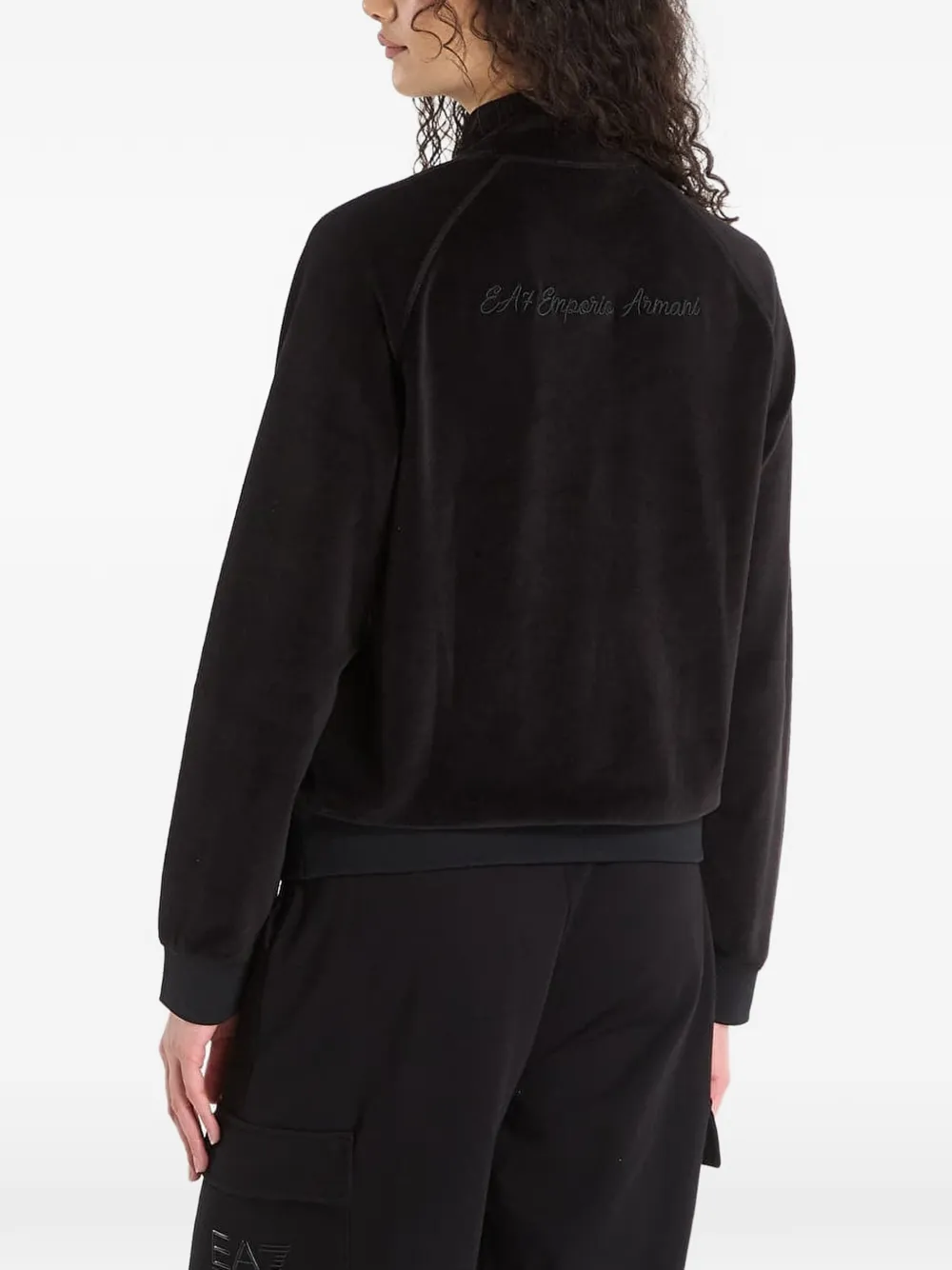 Ea7 Emporio Armani Sweater met rits Zwart