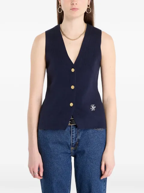 Tommy Hilfiger logo-embroidered V-neck waistcoat