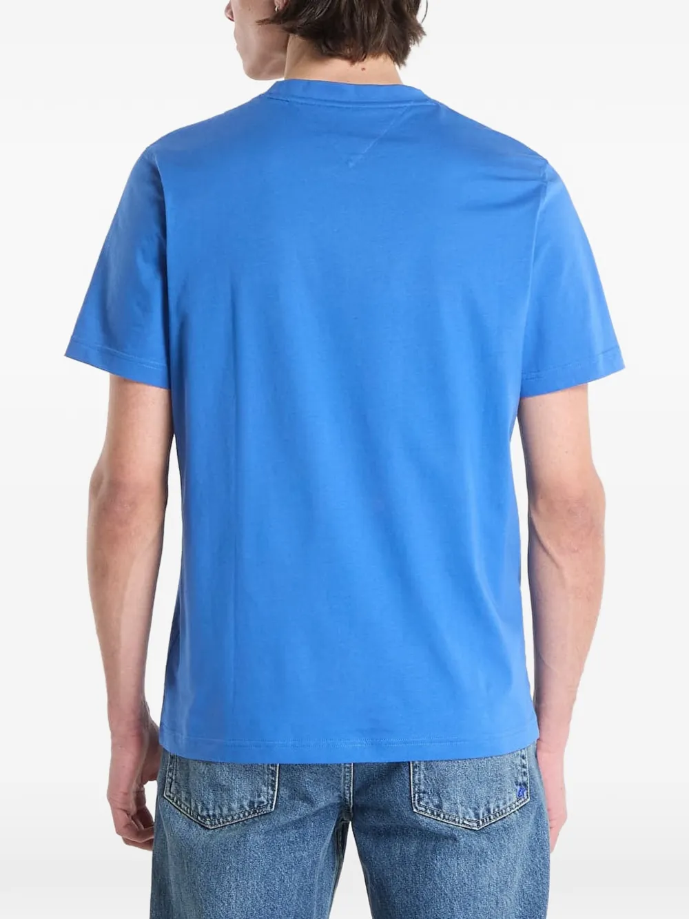 Tommy Hilfiger Script Monogram Swimshop katoenen T-shirt met geborduurd logo Blauw