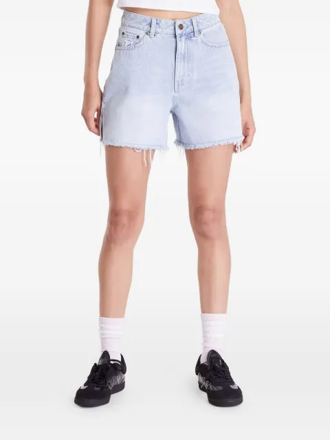 karl kani light-wash frayed shorts