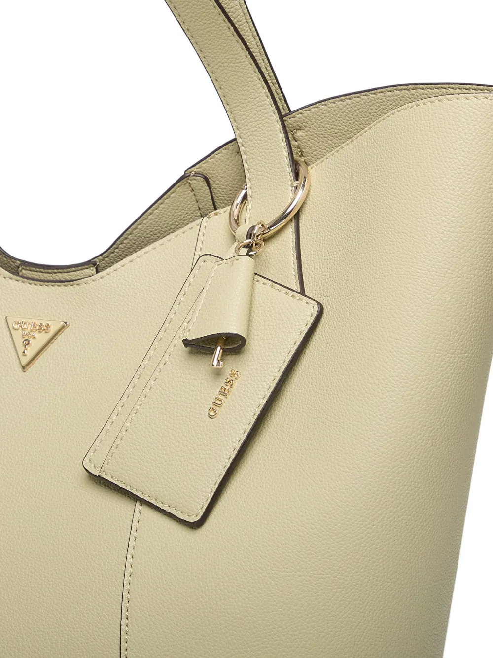GUESS USA Darcy grote shopper met logoplakkaat en textuur Groen