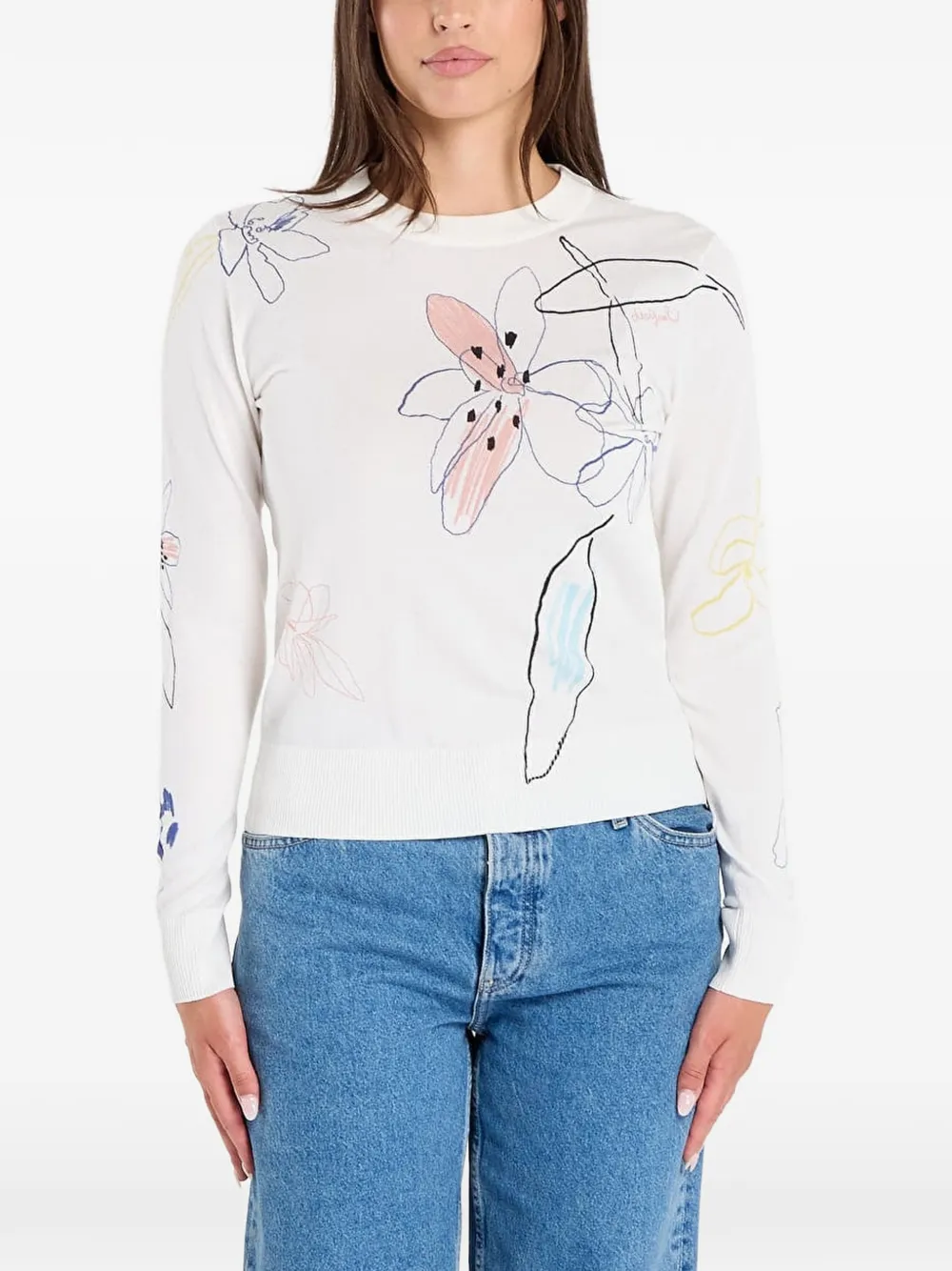 Desigual floral-print sweater · L