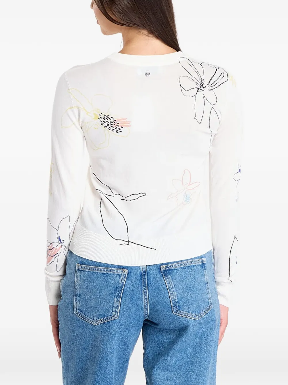  Desigual Jersey Con Estampado Floral - Blanco 