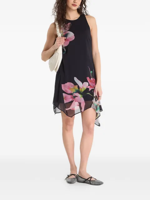 Desigual floral-print asymmetric mini dress