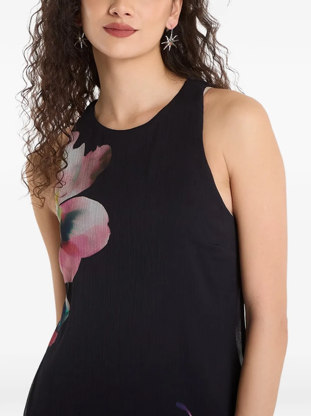 Desigual Mini-jurk met bloemenprint Zwart