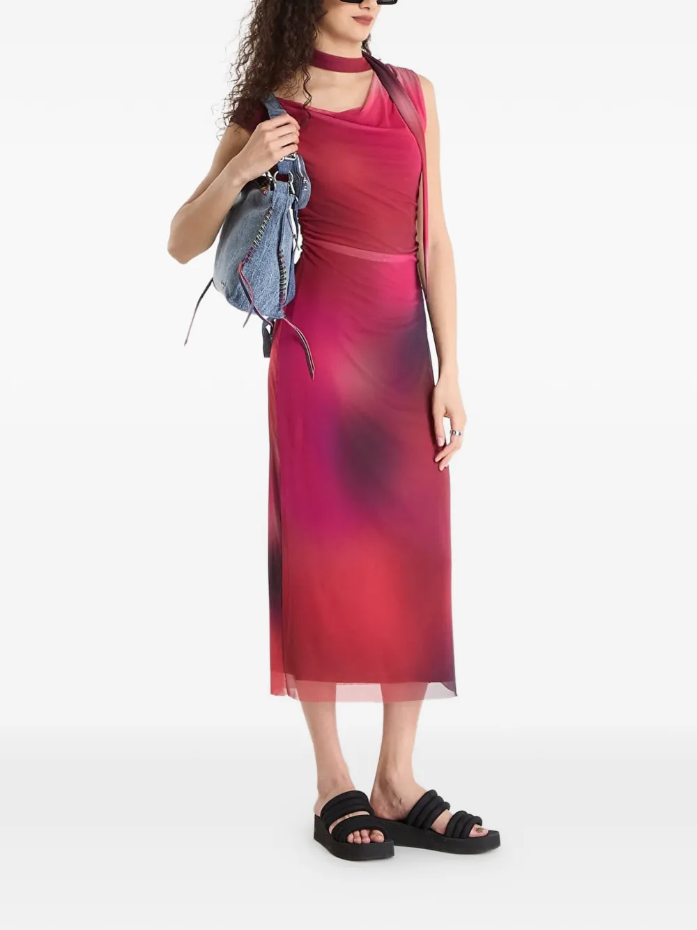 Desigual Mini-jurk met abstracte print Rood