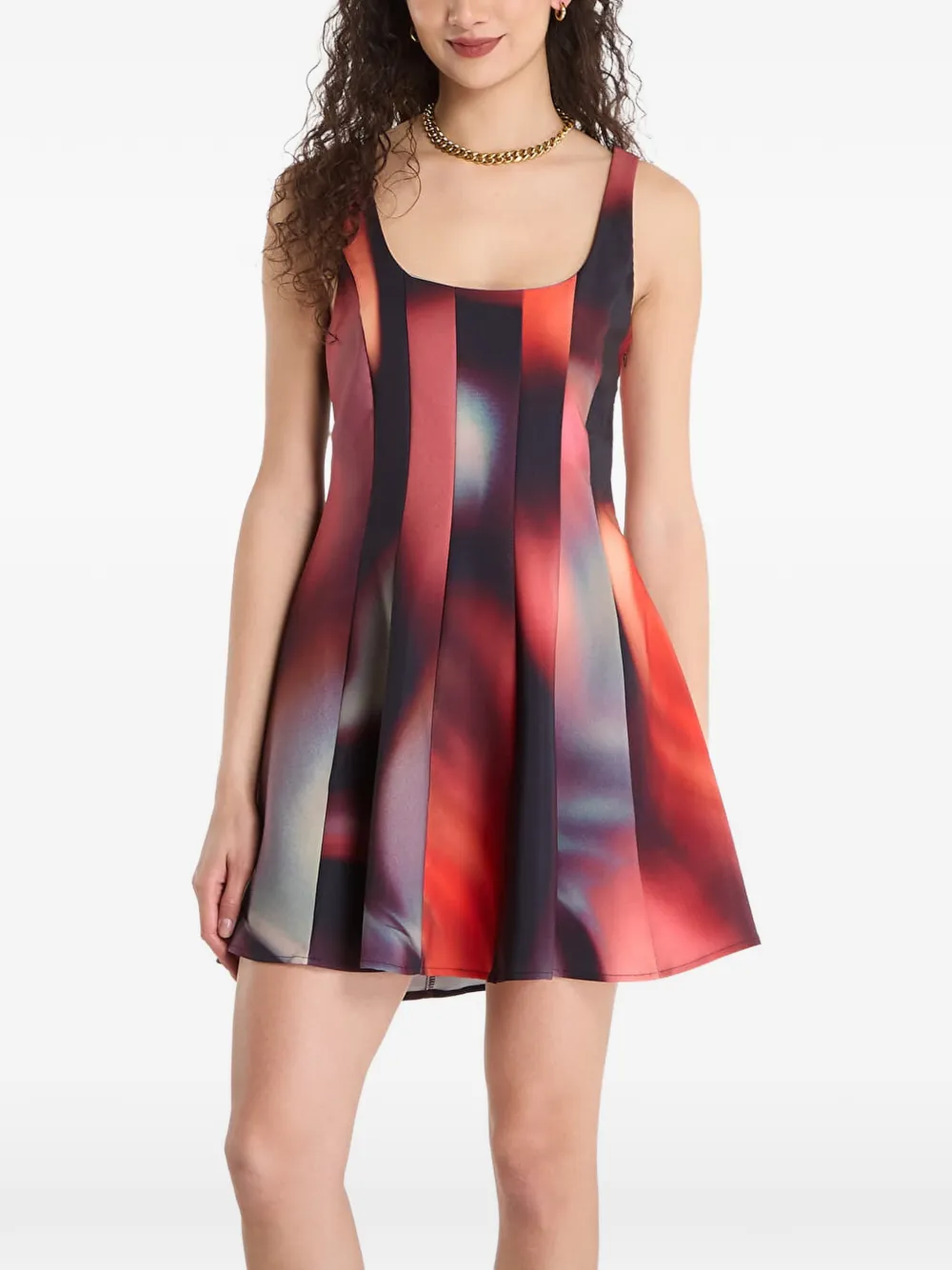 Desigual abstract-print sleeveless mini dress - Nero